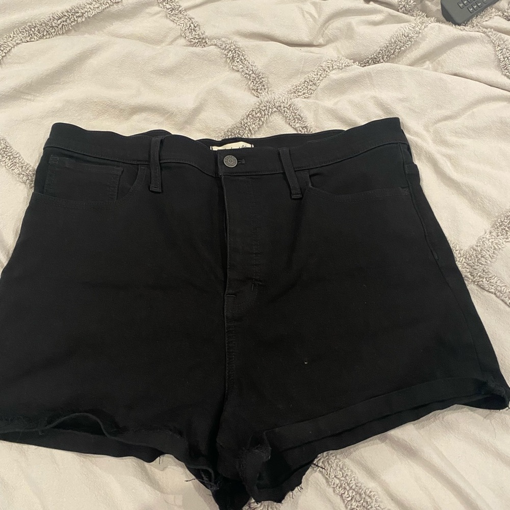High waisted black shorts